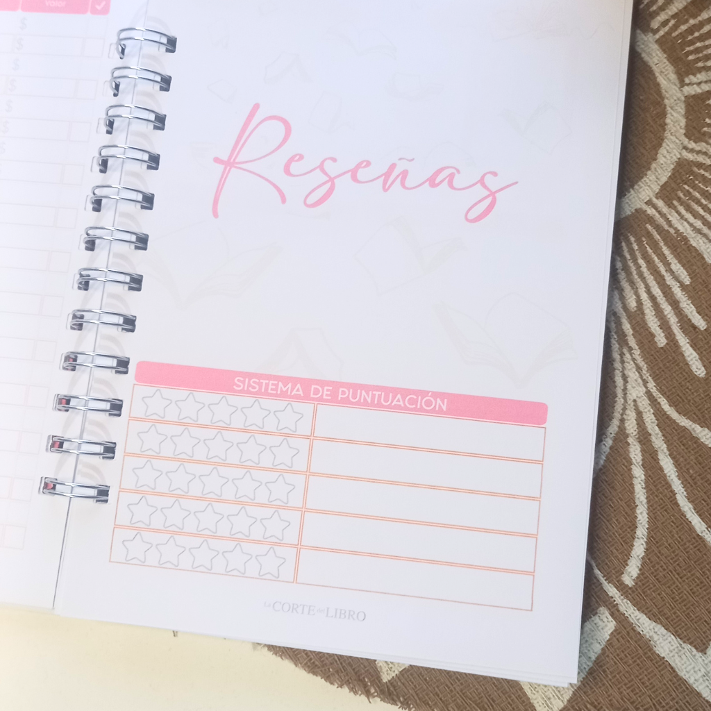 READING JOURNAL BOOK ROSADO
