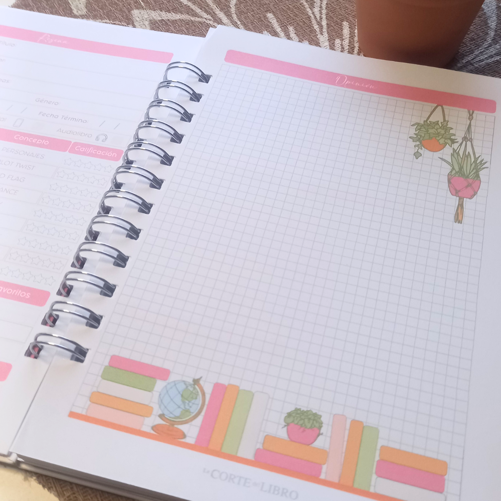 READING JOURNAL BOOK ROSADO