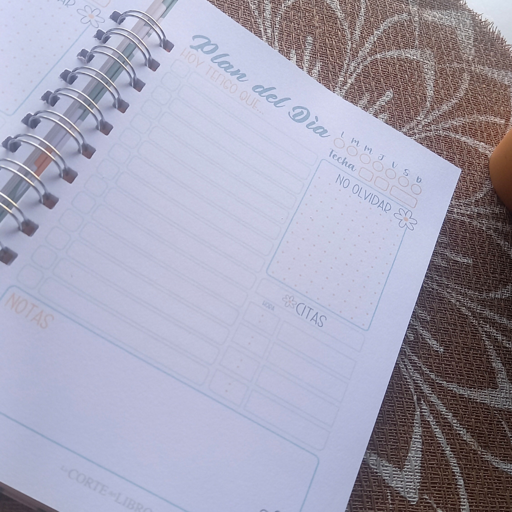 PLANNER DIARIO FLORES