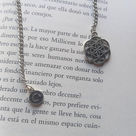 MARCAPÁGINAS CADENA FLOR DE LA VIDA