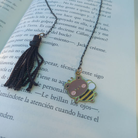 MARCAPÁGINAS CADENA OSO ABEJA