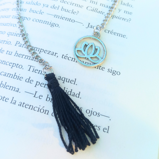 MARCAPÁGINAS CADENA FLOR LOTO CIRCULO