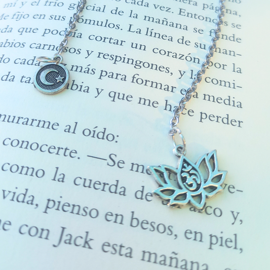 MARCAPÁGINAS CADENA FLOR LOTO YOGA