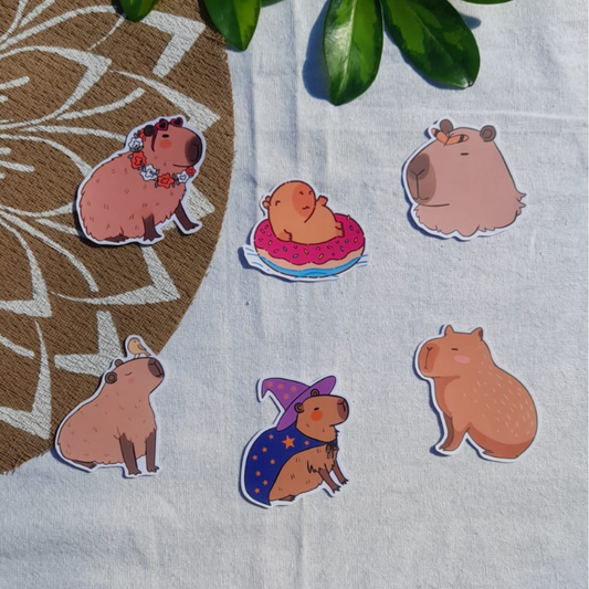 SET STICKERS CAPIBARA
