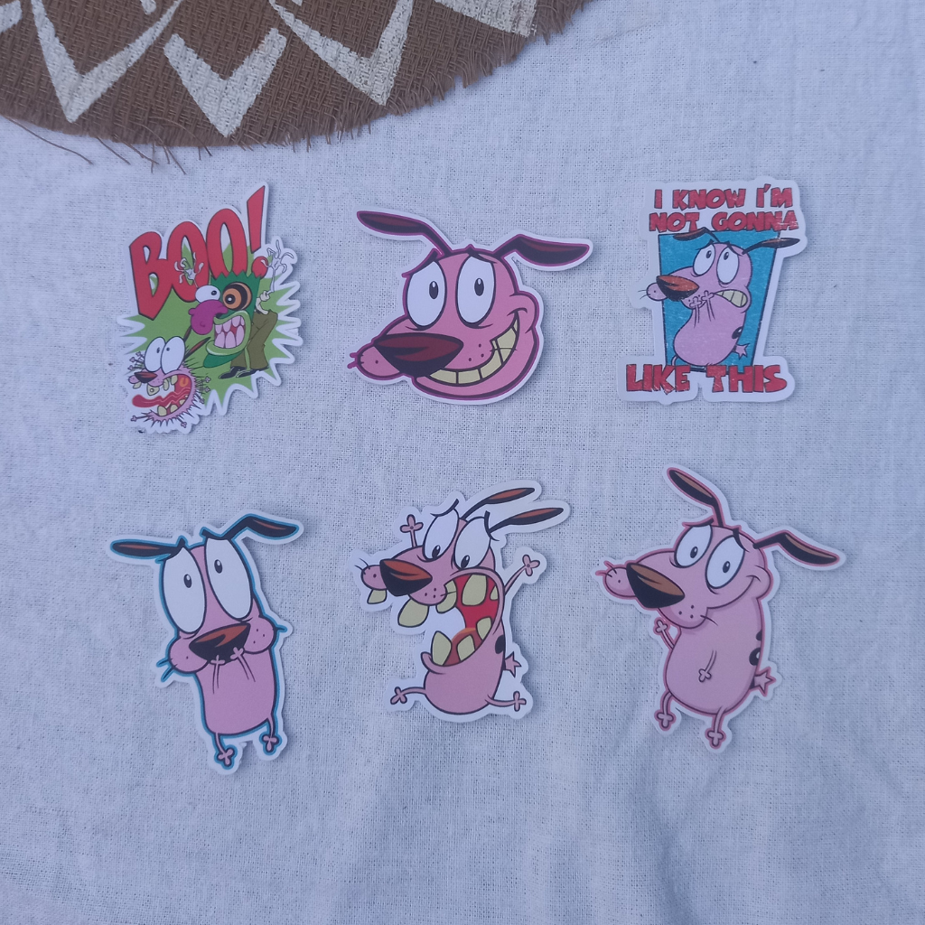 SET STICKERS CORAJE, EL PERRO COBARDE