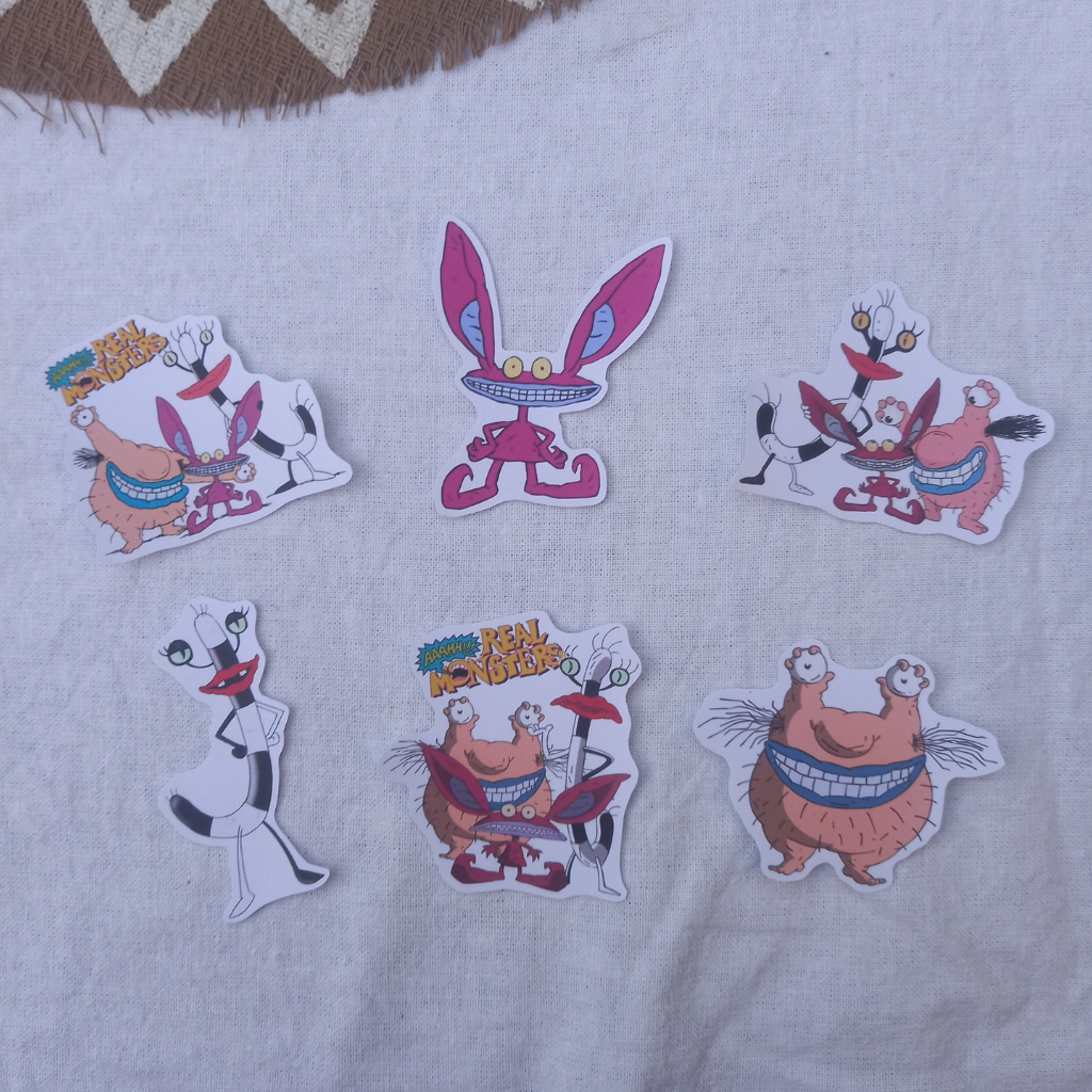 SET STICKERS AAAHH!!! MONSTRUOS DE VERDAD