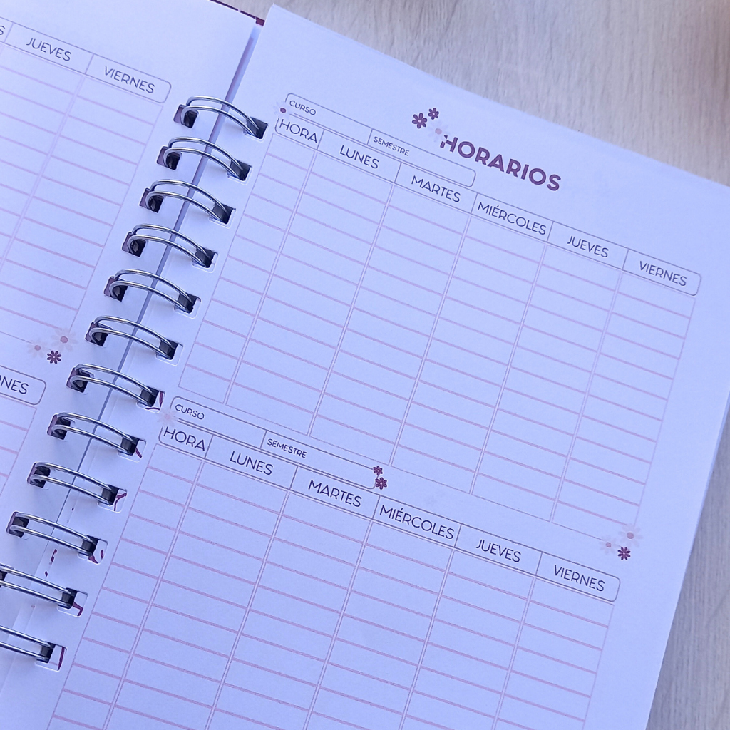 PLANNER DOCENTE FLORAL