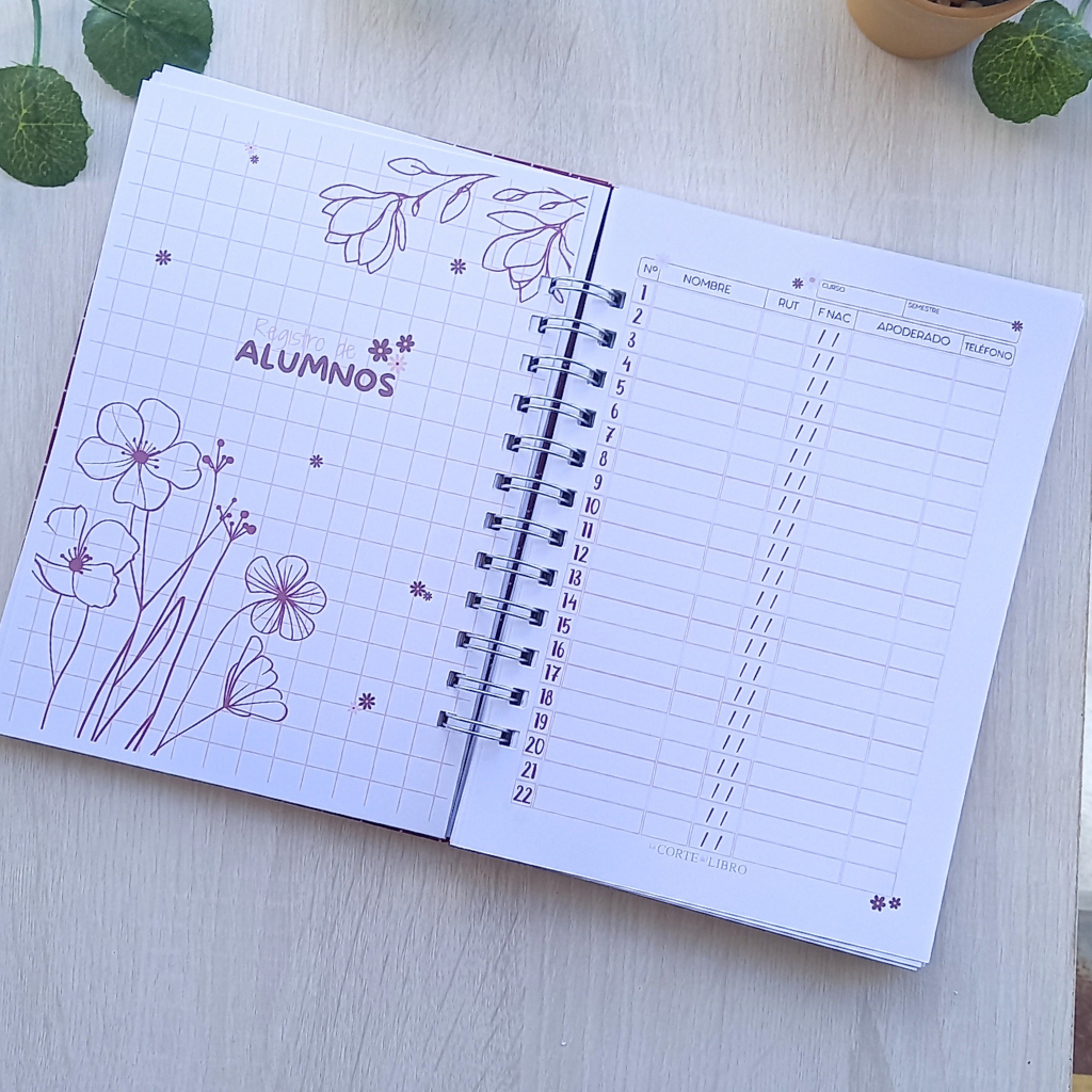 PLANNER DOCENTE FLORAL
