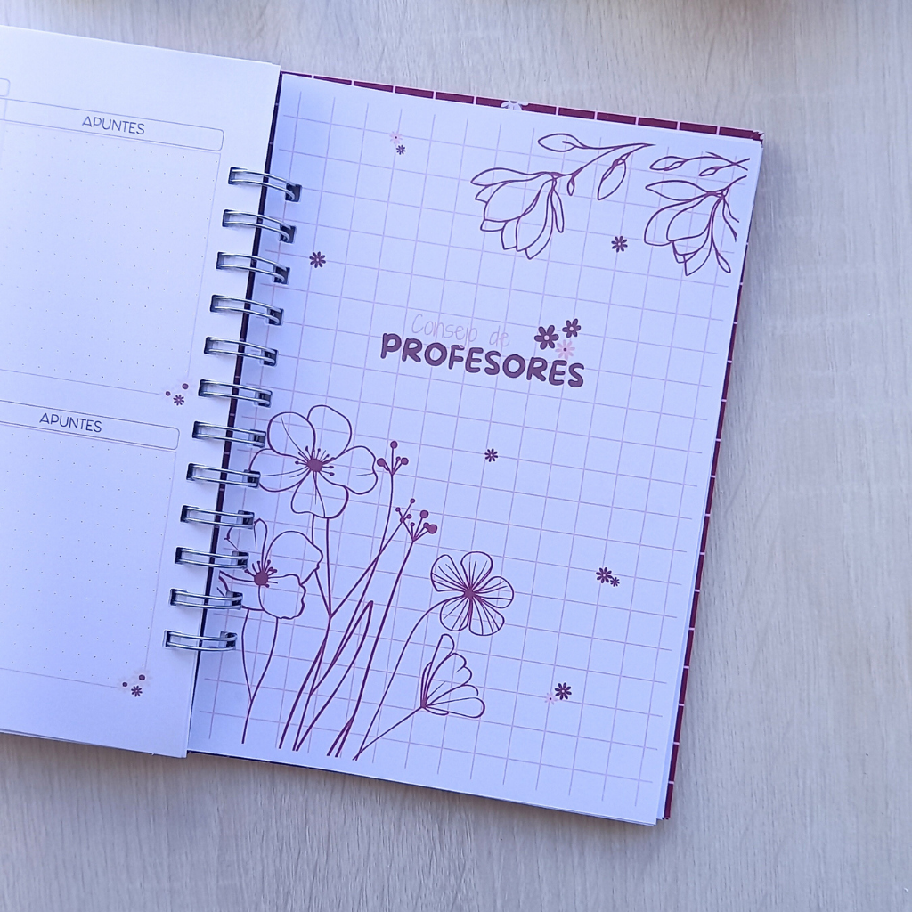 PLANNER DOCENTE FLORAL