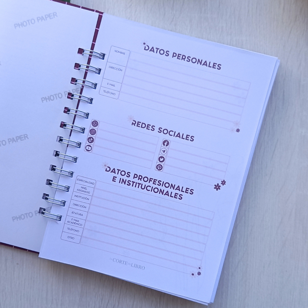 PLANNER DOCENTE FLORAL