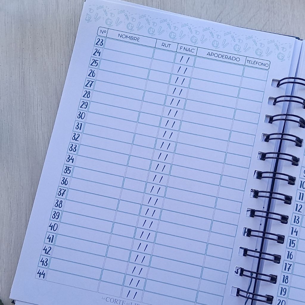 PLANNER DOCENTE VERDE PIZARRA