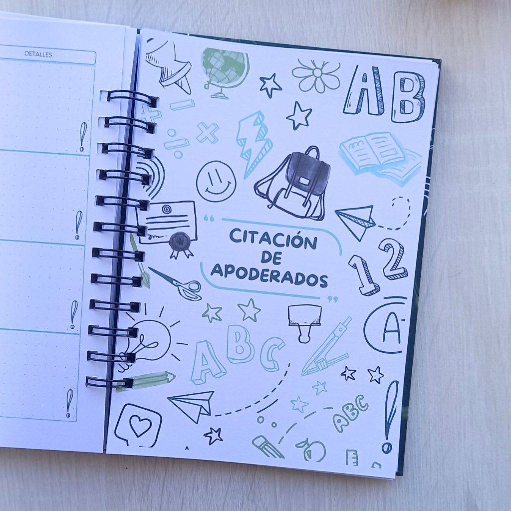 PLANNER DOCENTE VERDE PIZARRA