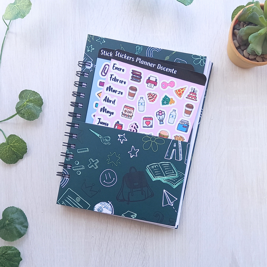 PLANNER DOCENTE VERDE PIZARRA