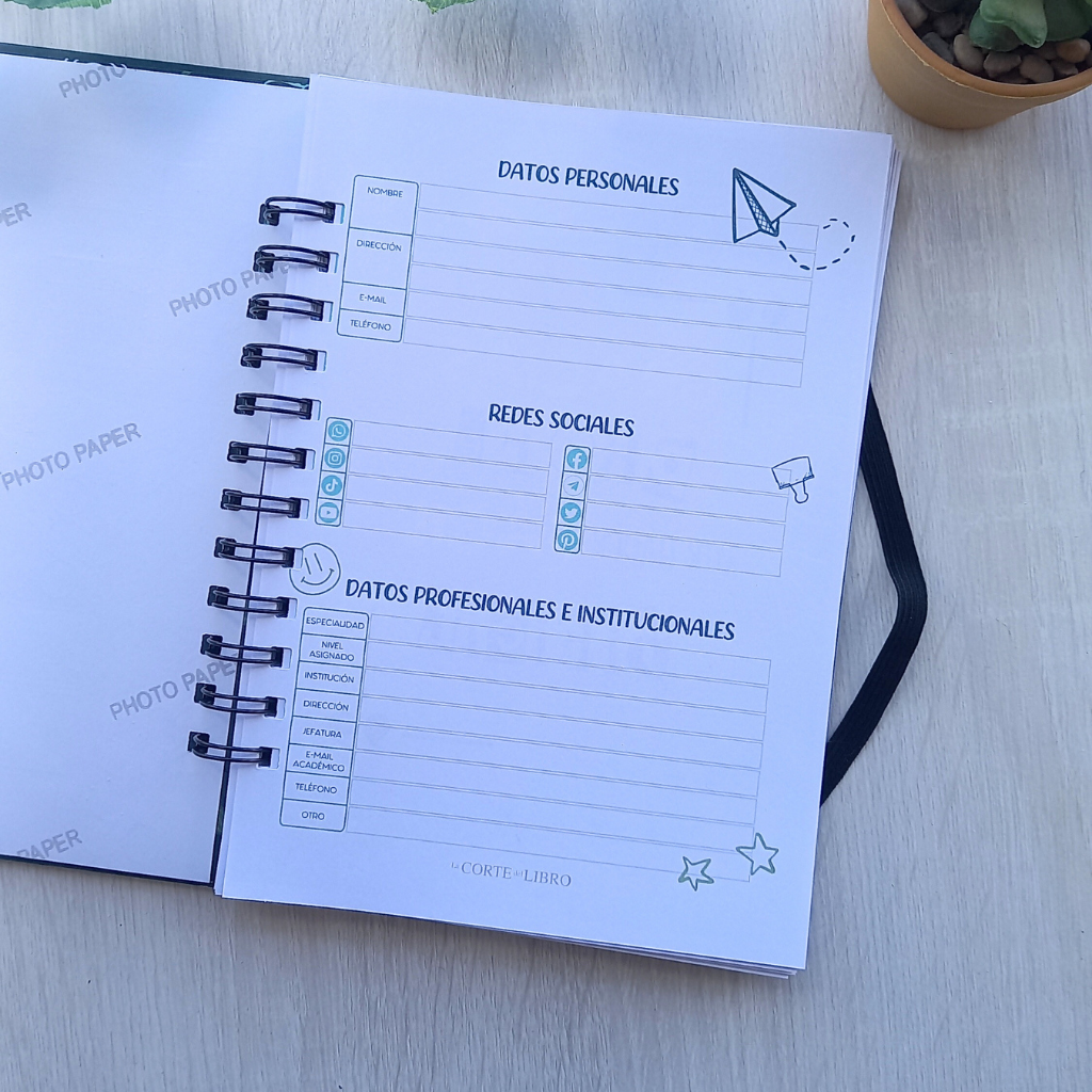 PLANNER DOCENTE VERDE PIZARRA