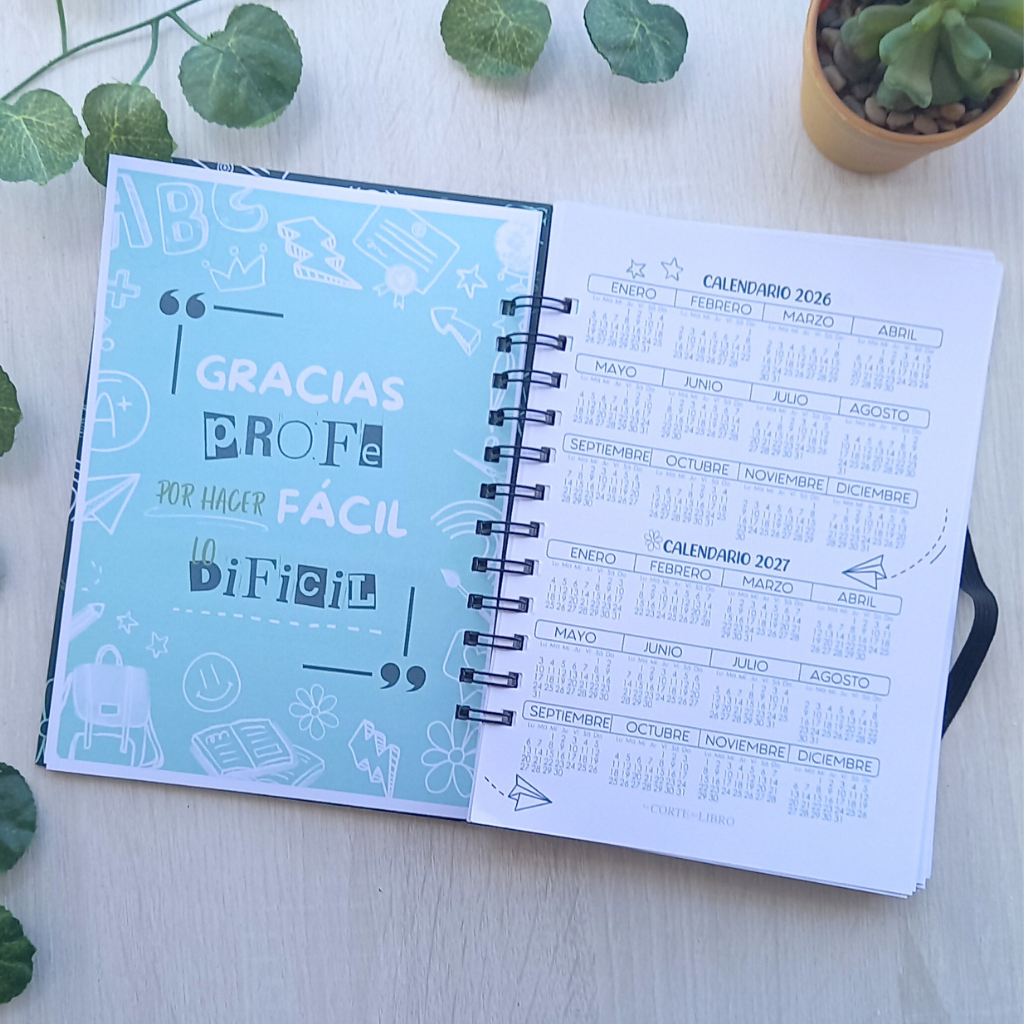 PLANNER DOCENTE VERDE PIZARRA