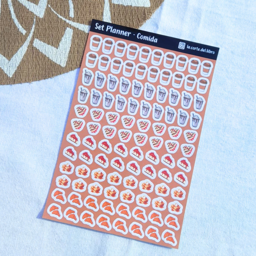STICKERS PLANNER COMIDA