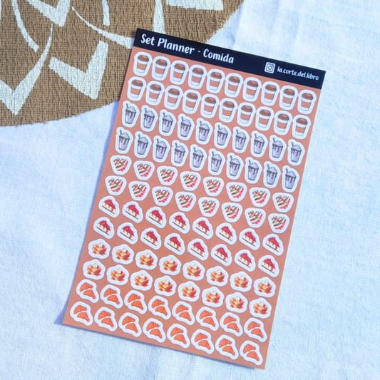 STICKERS PLANNER COMIDA
