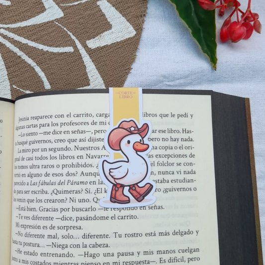 MARCAPÁGINAS PATO VAQUERO