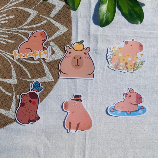 SET STICKERS CAPIBARA