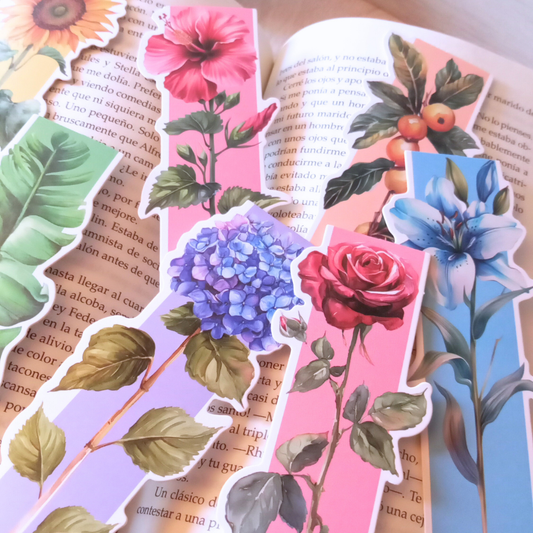 MARCAPÁGINAS FLORES