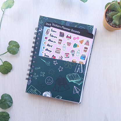 PLANNER DOCENTE VERDE PIZARRA