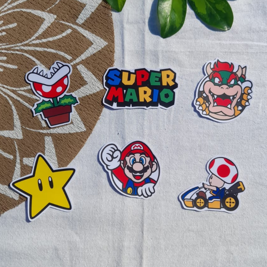SET STICKERS SUPER MARIO BROS